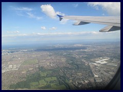 Departing from Pearson Airport 007 - West suburbs, Lake Ontario